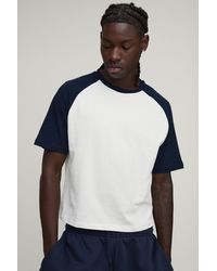 BoohooMAN - Slim Shrunken Fit Raglan T-Shirt - Lyst
