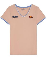 Ellesse - V-Neck Short Sleeve Jersey T-Shirt - Lyst