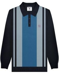 Lambretta - Aw25 Vintage Panelled Long-Sleeved Polo Shirt /Iron) Cotton - Lyst