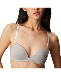 Calvin Klein - Bra Cotton Modal Wirefree Push Up Plunge New Underwear - Lyst