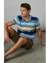 MAINE - Barbados Stripe Polo Shirt Cotton - Lyst