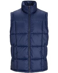 Jack & Jones - Sleeveless Quilted Gilet Jacket - Lyst