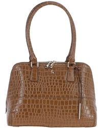 Ashwood Leather - 'Passione' Croc Print Zip Around Real Tote Bag - Lyst