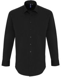 PREMIER - Stretch Fit Poplin Long Sleeve Shirt - Lyst