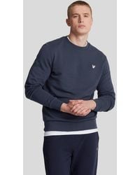 Lyle & Scott - Diagonal Weave French Terry Crew Neck Sweatshirt - Lyst