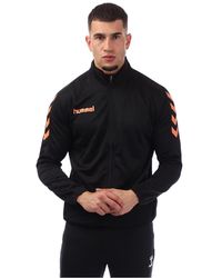 Hummel - Core Solid Patterned Ribbed Cuff Track Jacket - Lyst