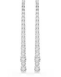Swarovski - Matrix Drop Earrings, Gradient Of Round Cuts, Rhodium Plated - Lyst