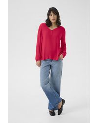 Kaffe - Langarm-Bluse Amber Regular Fit - Lyst