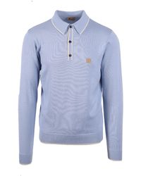 Gabicci - Lineker Long Sleeved Knitted Polo Dusk - Lyst