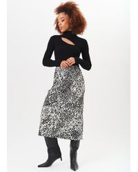 Gini London - High Neck Cut Out Detail Jumper - Lyst