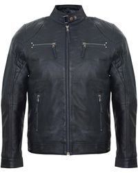 Infinity Leather - Biker Zipped Racing Jacket - Lyst
