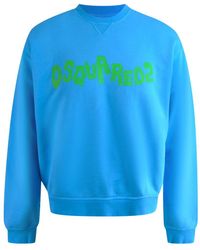 DSquared² - Contrast Brand Logo Sweatshirt Cotton - Lyst