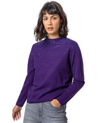 Roman - Diamante Long Sleeve Jumper - Lyst