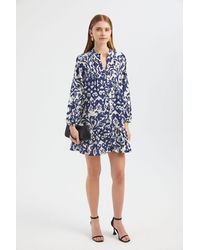 Hiccup - Pleated Mini Boho Dress - Lyst