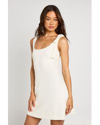 Boohoo - Tall Boucle Scoop Neck Tailored Mini Dress - Lyst