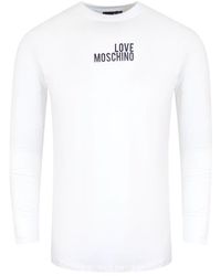 Moschino - Love Bold Logo Long Sleeve T-Shirt Cotton - Lyst