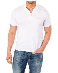 La Martina - Short-Sleeved Polo Shirt With Classic Cut And Lapel Collar Hmsa01 For - Lyst