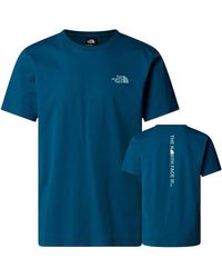 The North Face - M Vertical Logo Ss T-Shirt Mineral Ink Cotton - Lyst
