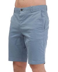 BOSS - Stretch Cotton Twill Shorts - Lyst