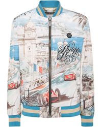 Philipp Plein - Satijnen Bomberjack Monaco Cote D'Azur - Lyst