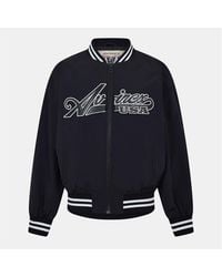 Avirex - Nylon Bomber Jacket With Zipped Pocket And Ribbed Cuff - Lyst