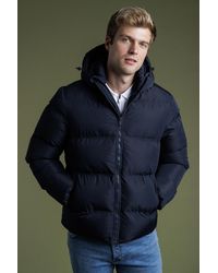 French Connection - Hooded Puffer Jacket With High Neck - Lyst