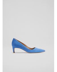 LK Bennett - Ava Suede Kitten Heel Courts - Lyst