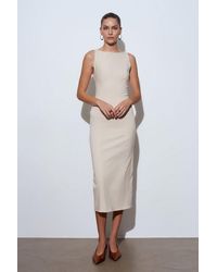 Dilvin - Sleeveless Midi Bodycon Dress With Slit - Lyst