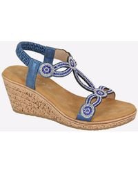 Cipriata - Ora Jewelled Wedge Sandal - Lyst