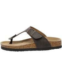 EVER AU - Flamingo Leather Toe Thong Sandals - Lyst