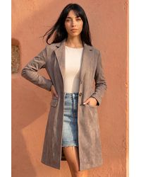 Roman - Petite Faux Suede Jacket - Lyst