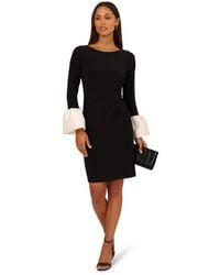Adrianna Papell - Short Dress With Cuff Detail - Lyst