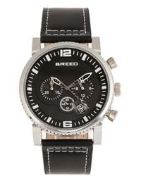 Breed - Ryker Chronograph Leather-Band Watch W/Date - Lyst