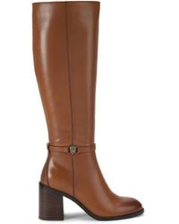 Kurt Geiger - Leather Shoreditch Block Knee B Boots - Lyst