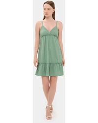Hiccup - V Neck Tiered Mini Dress - Lyst