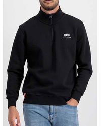 Alpha Industries - Half Zip Sweater Sl Cotton - Lyst