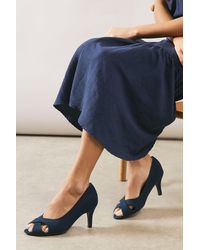 Good for the Sole - Wide Fit Honey Peep Toe Court Shoes - Lyst