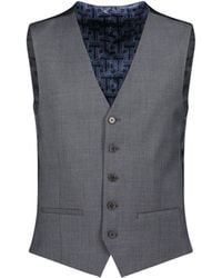 Ted Baker - Slim Fit Wool Blend Waistcoat - Lyst