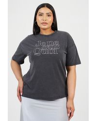 Brave Soul - Curve Acid Wash Graphic Print Oversized T-Shirt - Lyst
