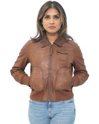 Infinity Leather - Ma-1 Varsity Jacket-Ann Arbor - Lyst
