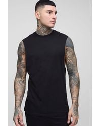 BoohooMAN - Tall Reguar Fit Basic Drop Armhole Tank - Lyst