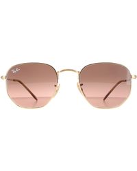 Ray-Ban - Square Poliertes Braun Gradient Sechseckig Rb3548N - Lyst