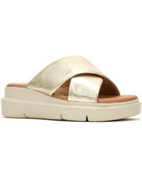 Hush Puppies - Uplift Leder Damen Champagner Sandalen - Lyst