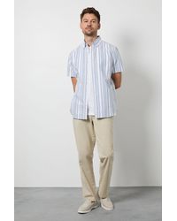MAINE - Stone Cotton Linen Blend Chino Trousers - Lyst