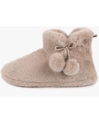 Totes - Toasties Faux Fur Boot Slippers Oat - Lyst