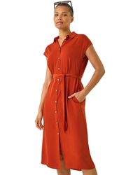 Roman - Utility Buttoned Shirt Dress - Lyst