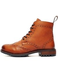 Catesby - England Ensign Leather Brogue Boots - Lyst