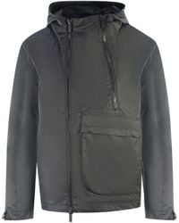 Lyle & Scott - Dual Zip Hooded Black Jacket - Lyst