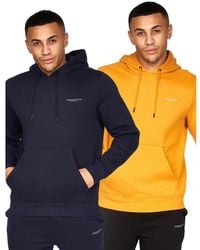 Crosshatch - Traymax Overhead Hoodie (Pack Of 2) /Mustard) - Lyst