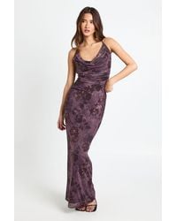 Boohoo - Floral Printed Mesh Maxi Skirt - Lyst